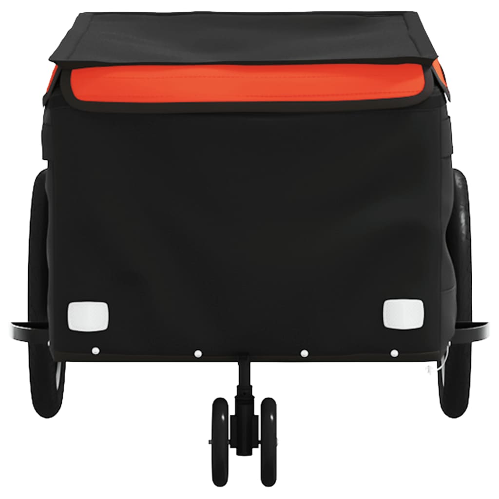 cykelanhænger 30 kg jern sort og orange