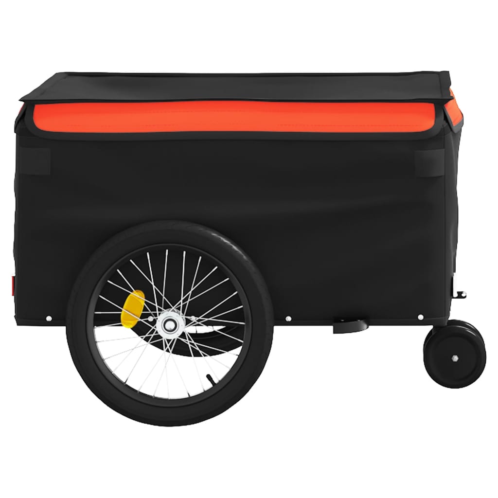 cykelanhænger 30 kg jern sort og orange