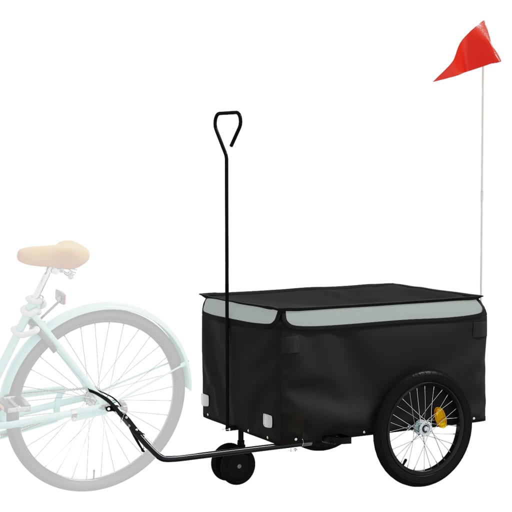 cykelanhænger 30 kg jern sort og grå
