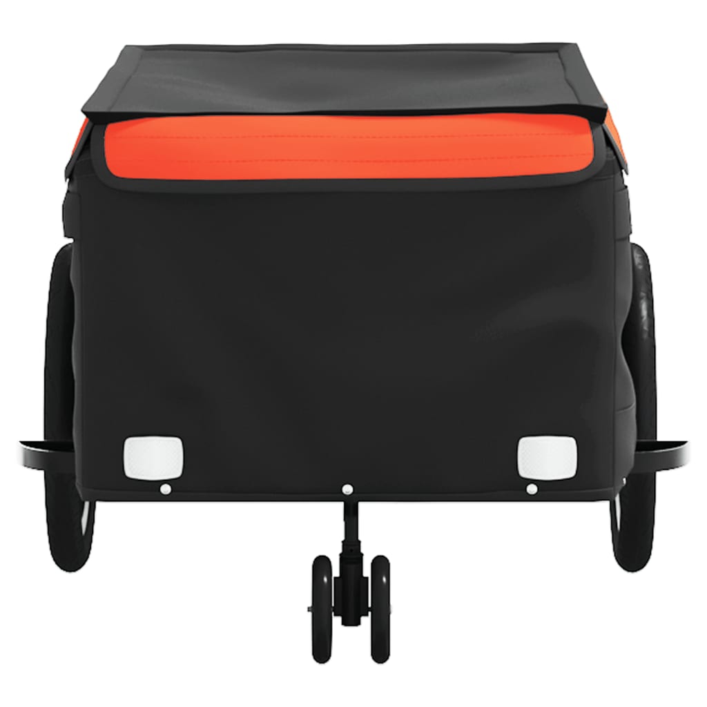 cykelanhænger 45 kg jern sort og orange