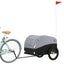 cykelanhænger 45 kg jern sort og grå