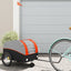 cykelanhænger 30 kg jern sort og orange