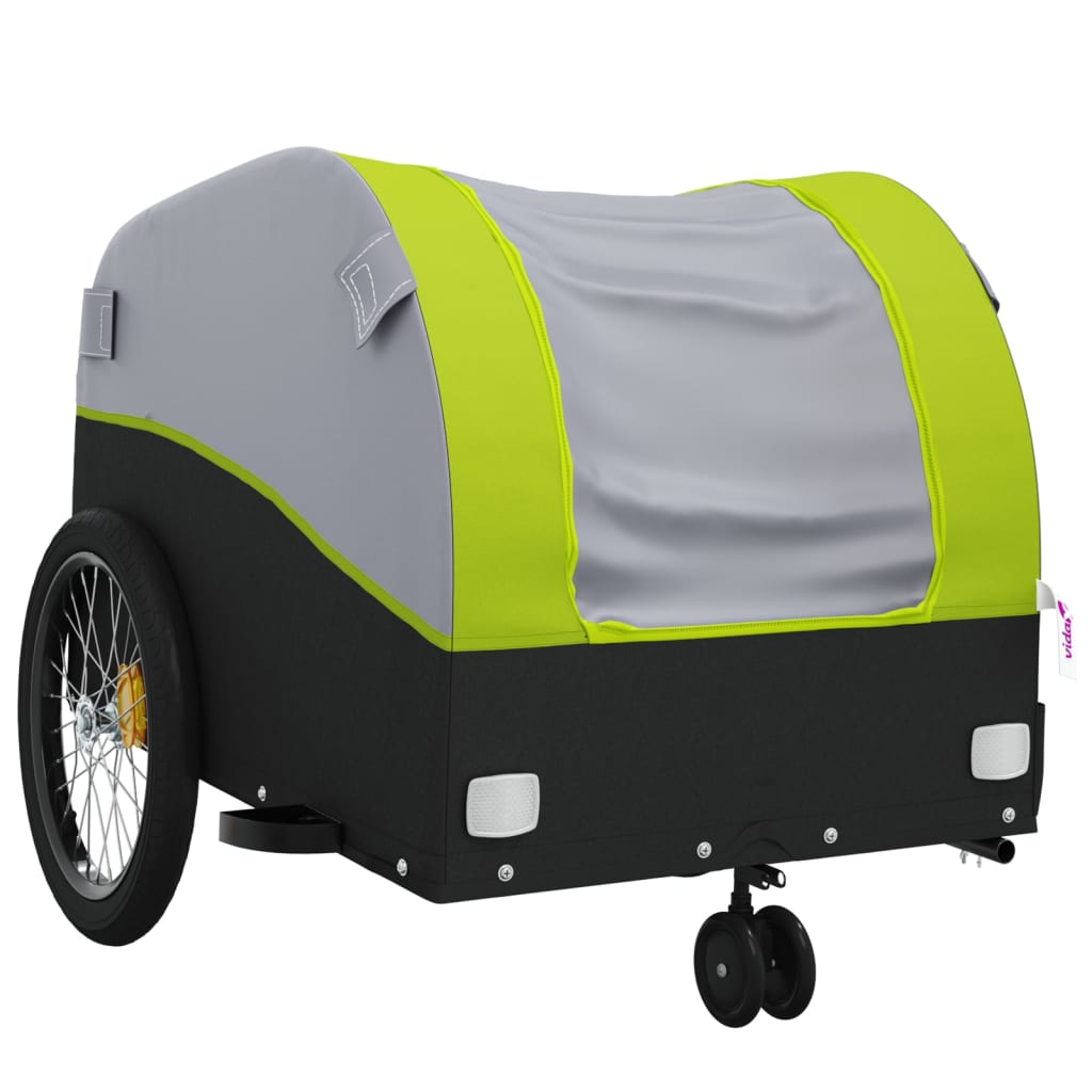 cykelanhænger 30 kg jern sort og grøn