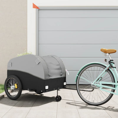 cykelanhænger 45 kg jern sort og grå
