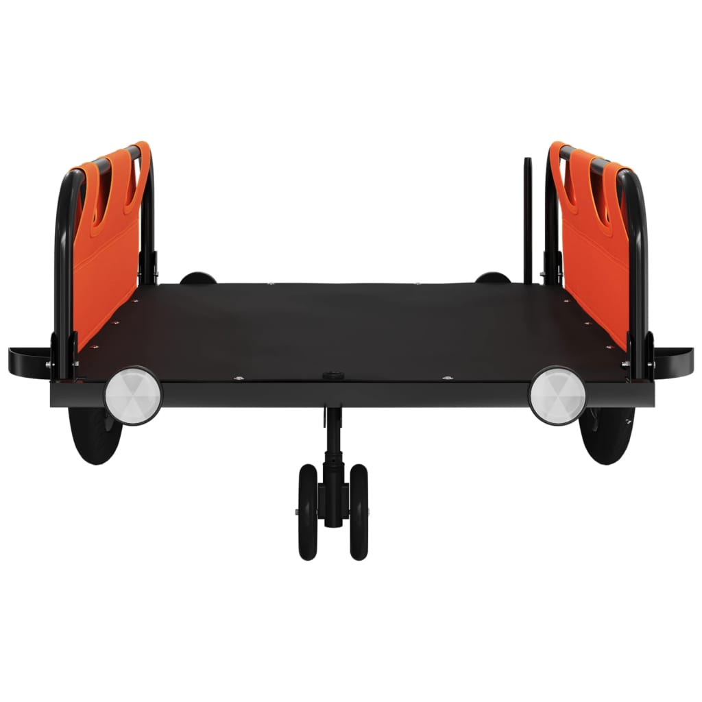 cykeltrailer oxfordstof og jern orange