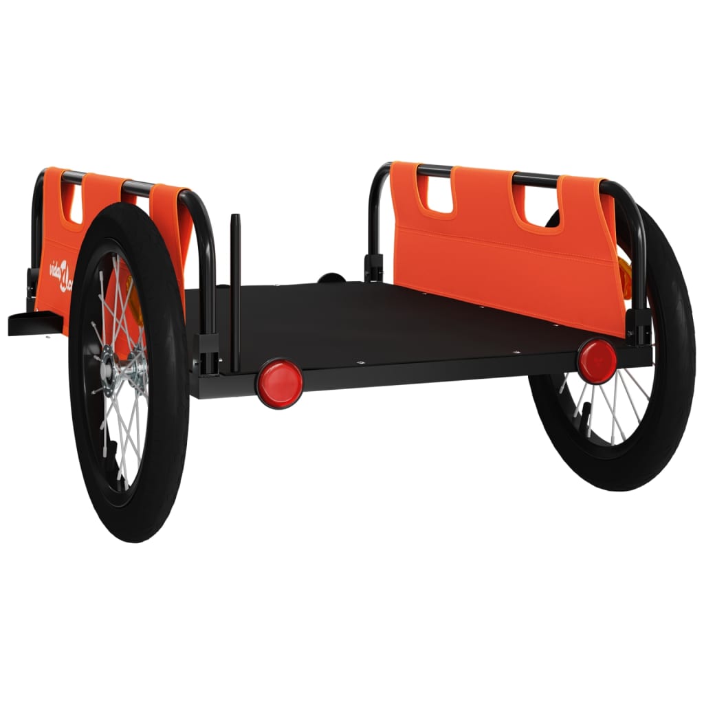 cykeltrailer oxfordstof og jern orange