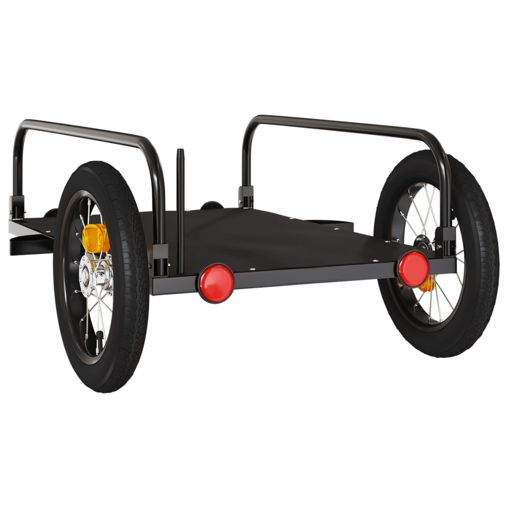 cykelanhænger 122x53x31 cm jern sort