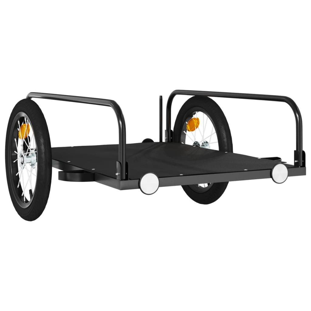cykelanhænger 126x63x34 cm jern sort