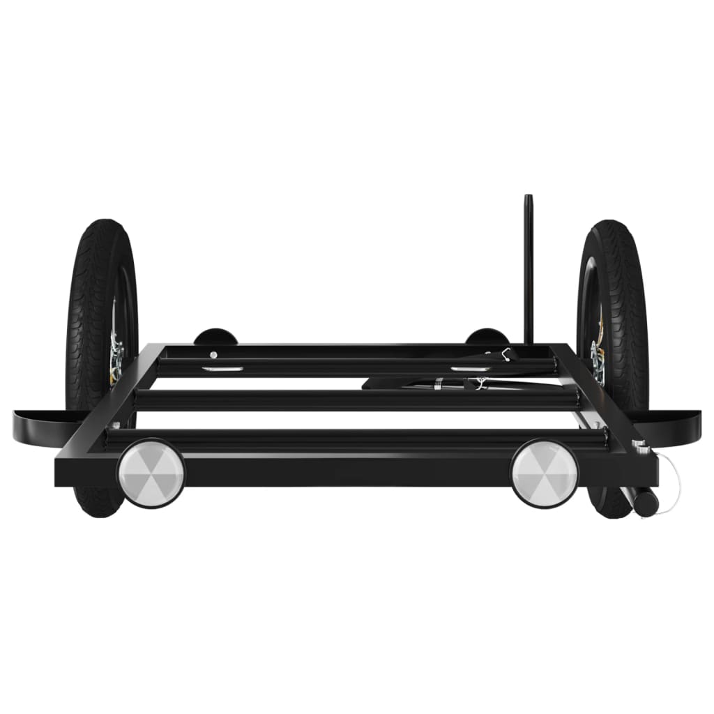 cykelanhænger 122x53x28 cm jern sort