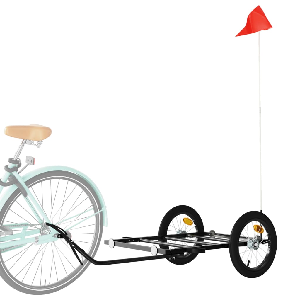 cykelanhænger 126x63x34 cm jern sort