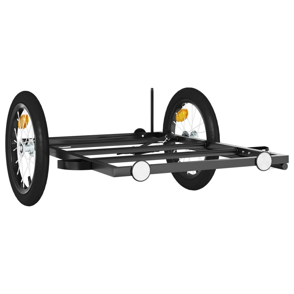 cykelanhænger 126x63x34 cm jern sort