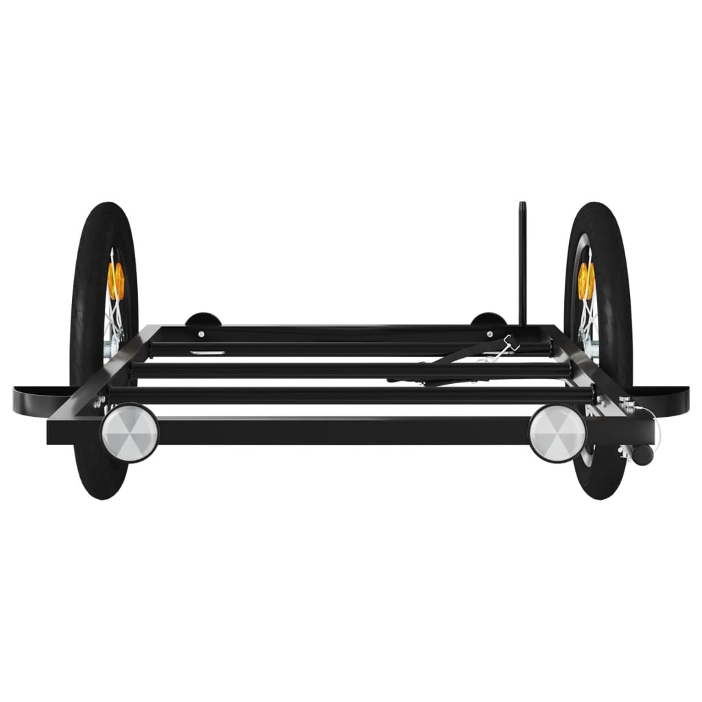 cykelanhænger 126x63x34 cm jern sort