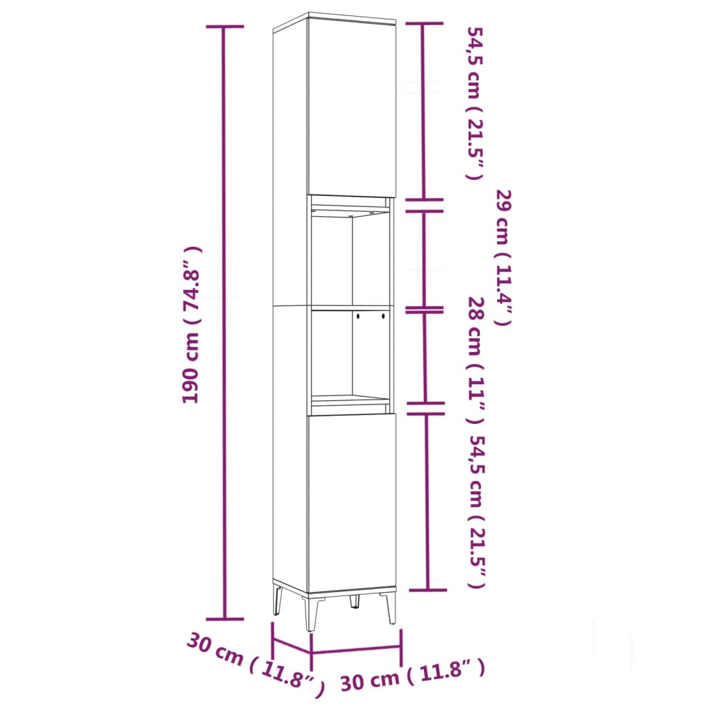 møbelsæt til badeværelse 3 dele konstrueret træ hvid