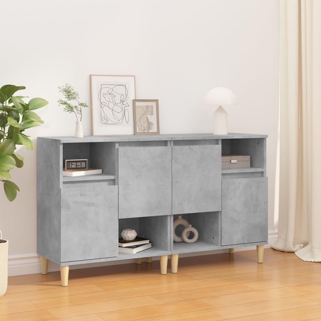 skænke 2 stk. 60x35x70 cm konstrueret træ betongrå