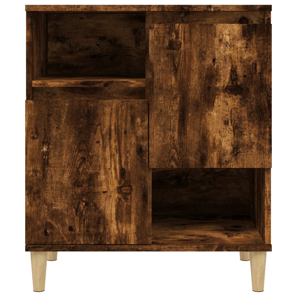 skænke 2 stk. 60x35x70 cm konstrueret træ røget egetræsfarve