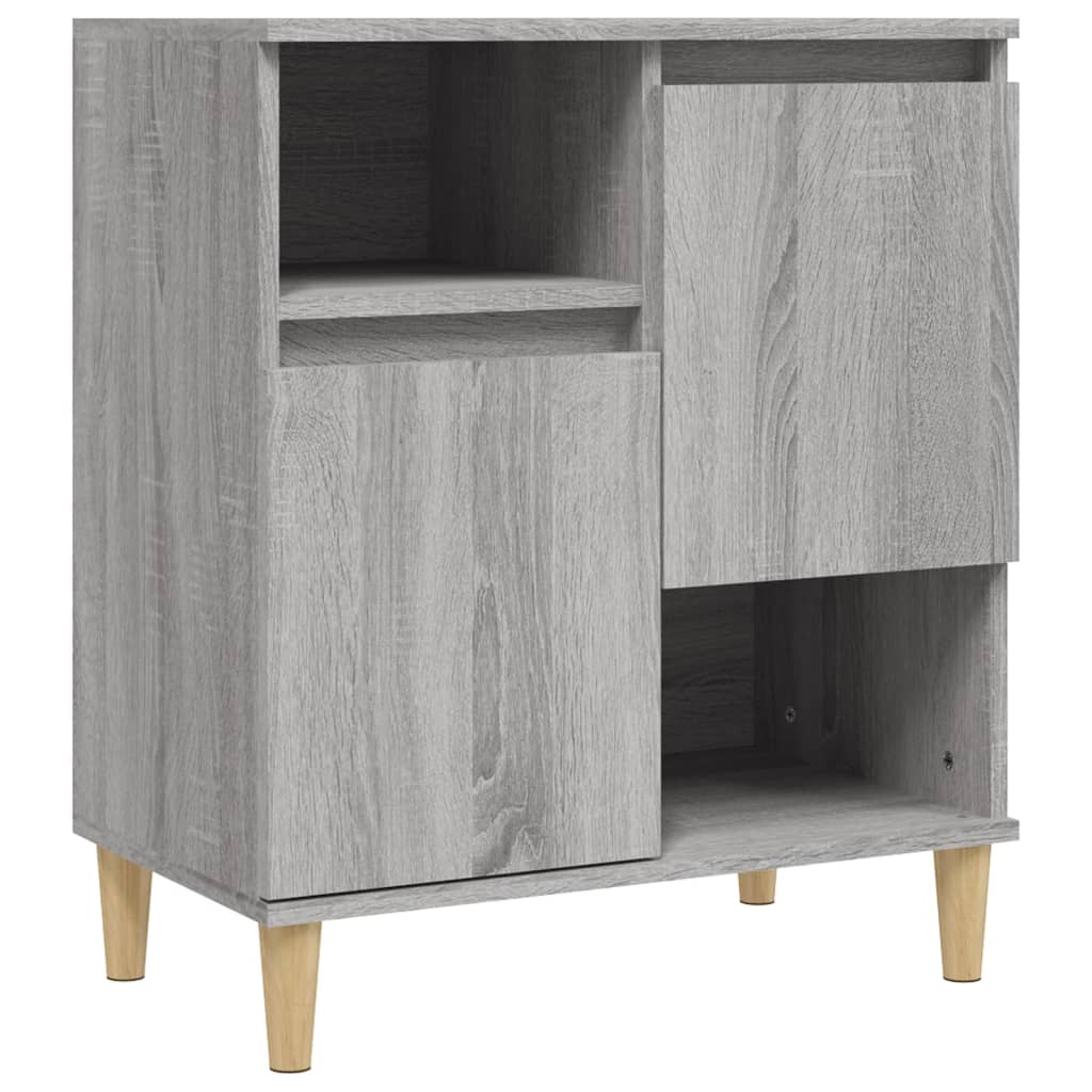 skænke 2 stk. 60x35x70 cm konstrueret træ grå sonoma-eg