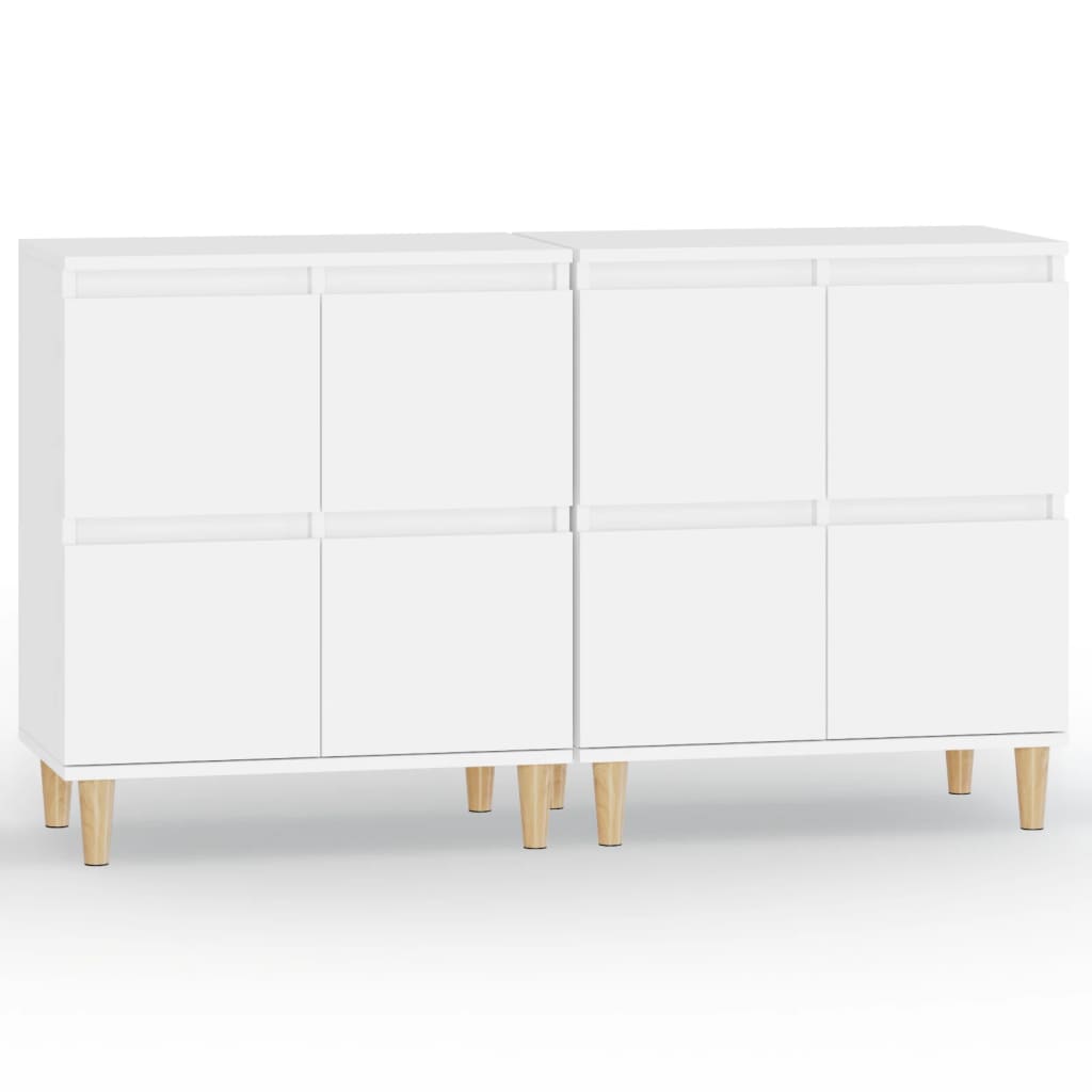 skænke 2 stk. 60x35x70 cm konstrueret træ hvid