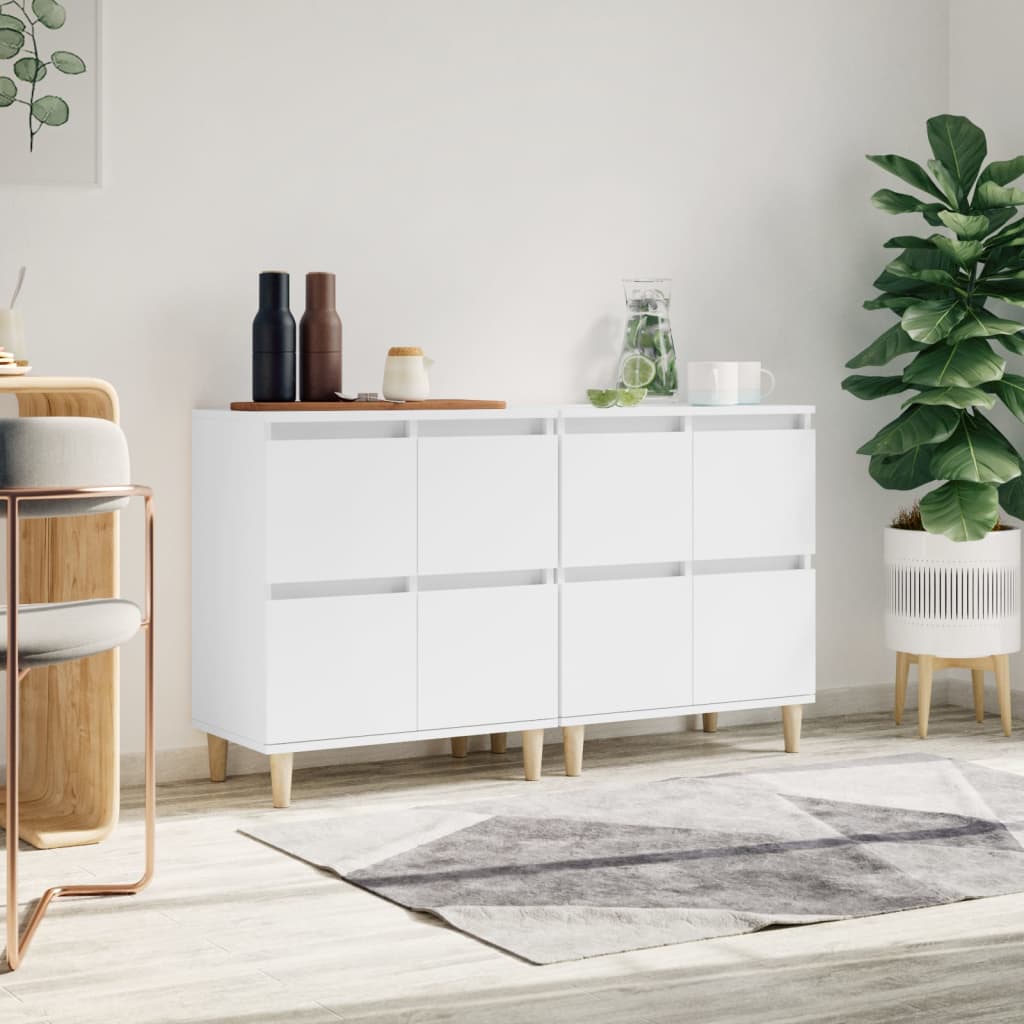 skænke 2 stk. 60x35x70 cm konstrueret træ hvid