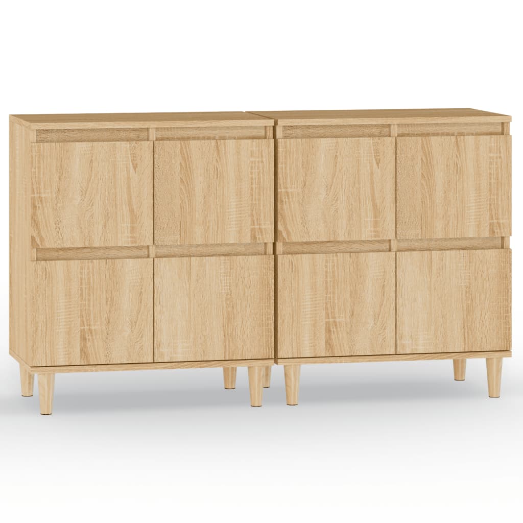 skænke 2 stk. 60x35x70 cm konstrueret træ sonoma-eg
