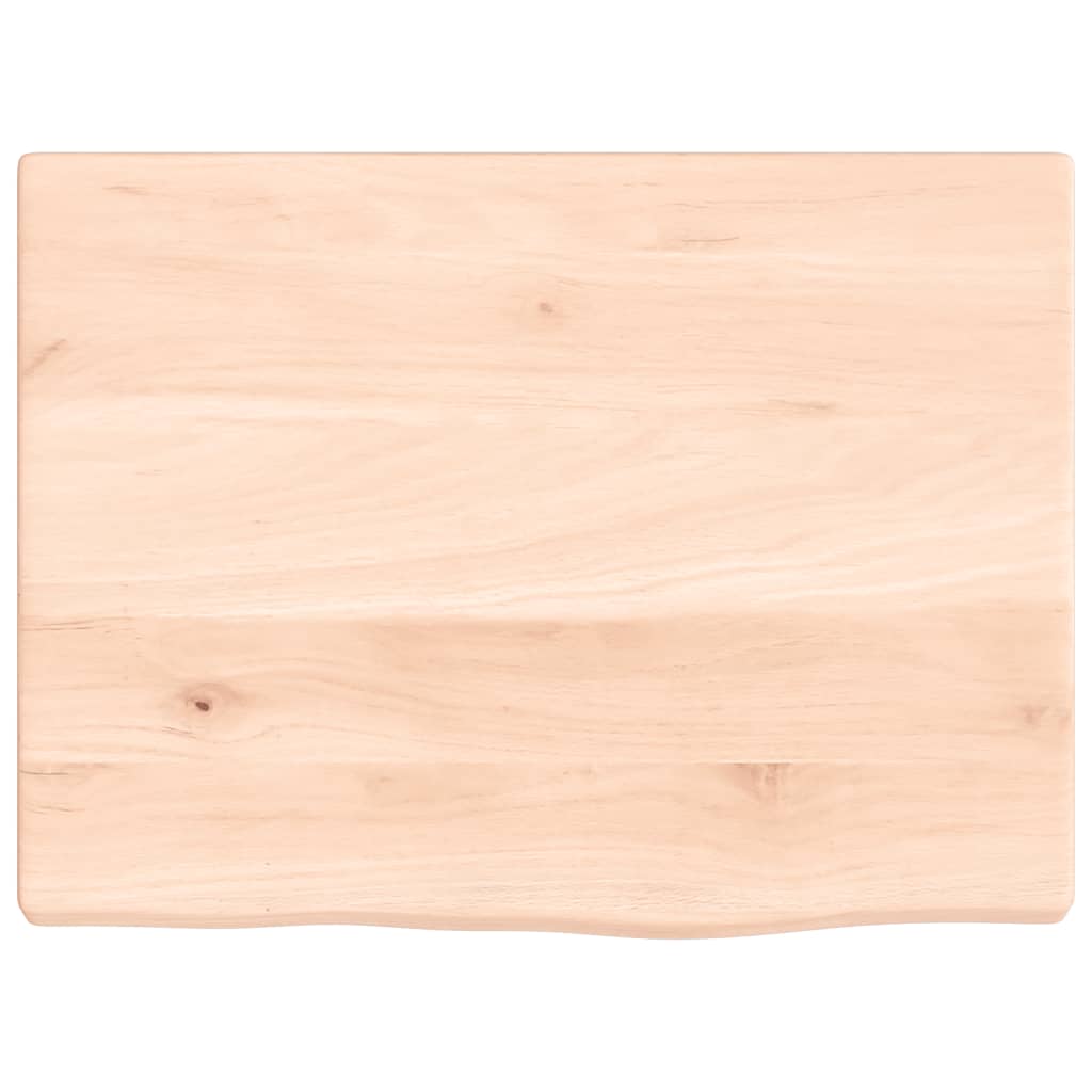 bordplade til badeværelse 40x30x2 cm massivt træ ubehandlet