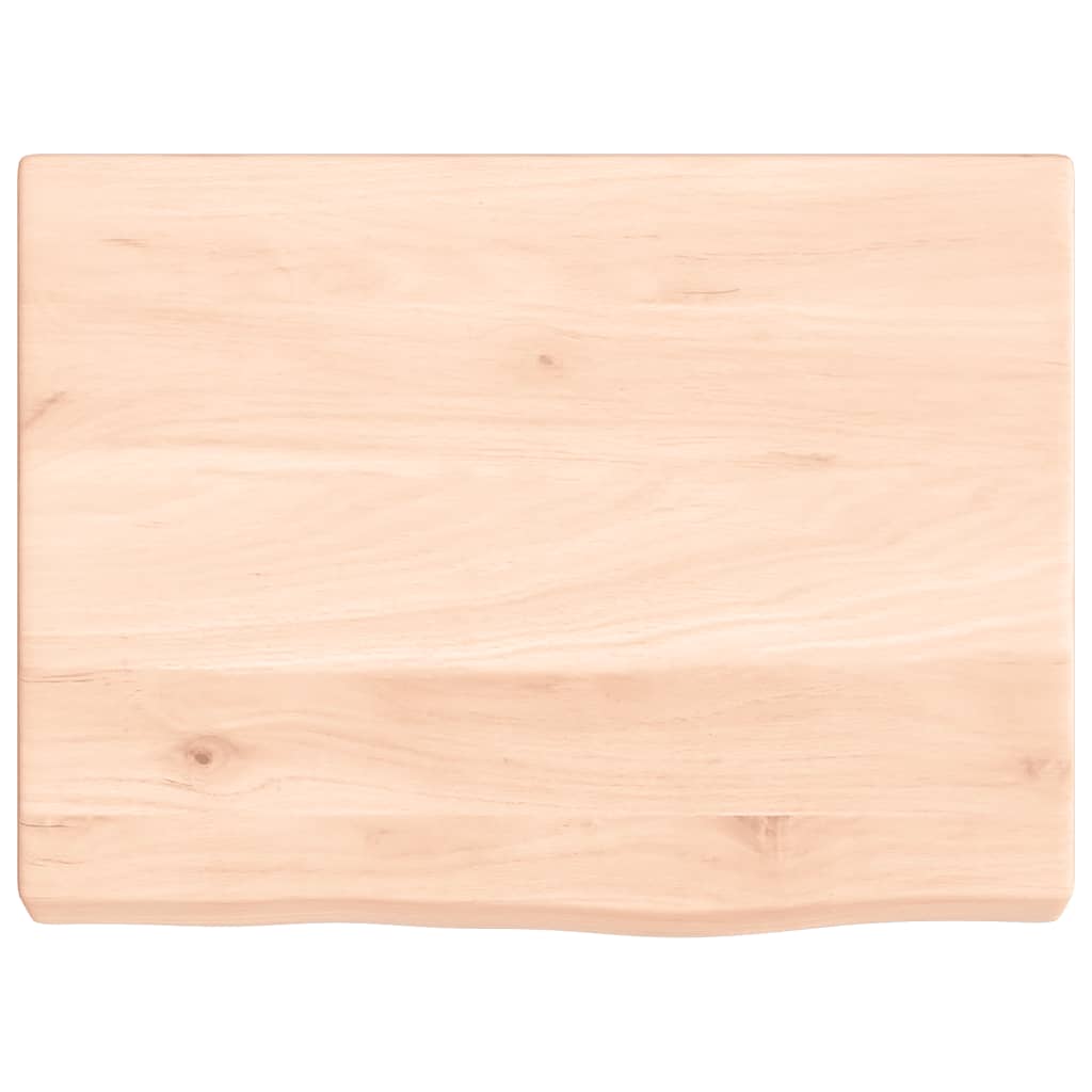 bordplade til badeværelse 40x30x(2-4) cm massivt træ ubehandlet