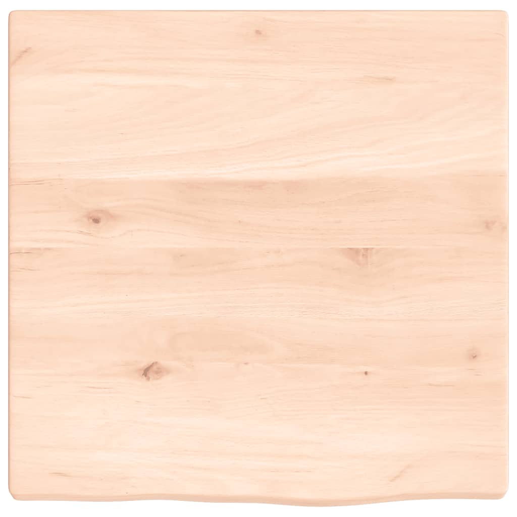 bordplade til badeværelse 40x40x2 cm massivt træ ubehandlet