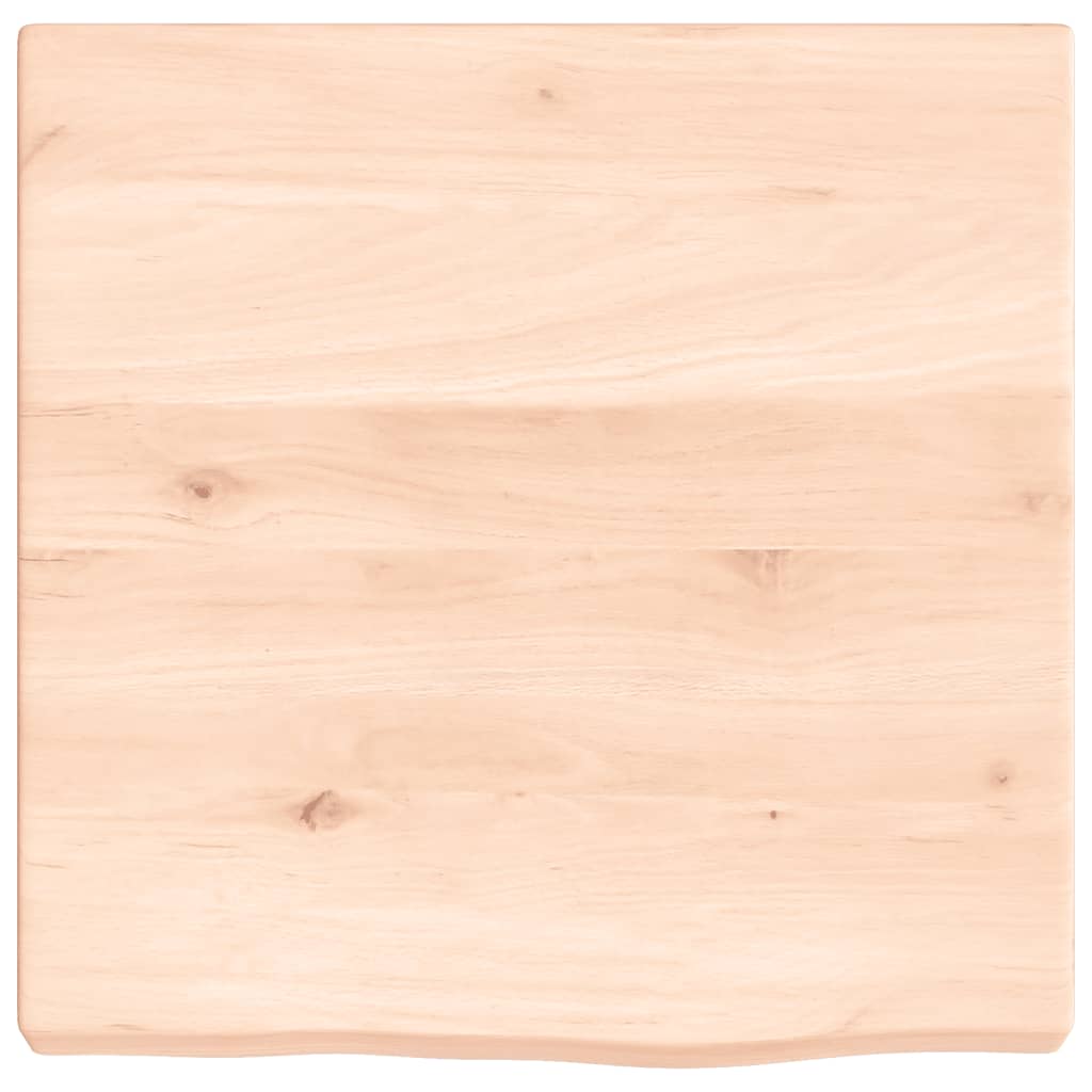 bordplade til badeværelse 40x40x(2-4) cm massivt træ ubehandlet