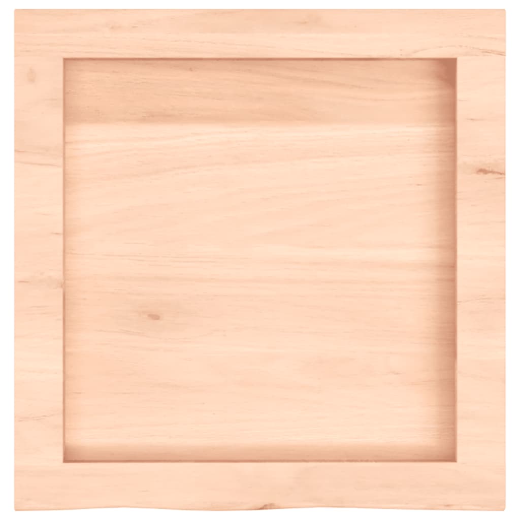 bordplade til badeværelse 40x40x(2-4) cm massivt træ ubehandlet