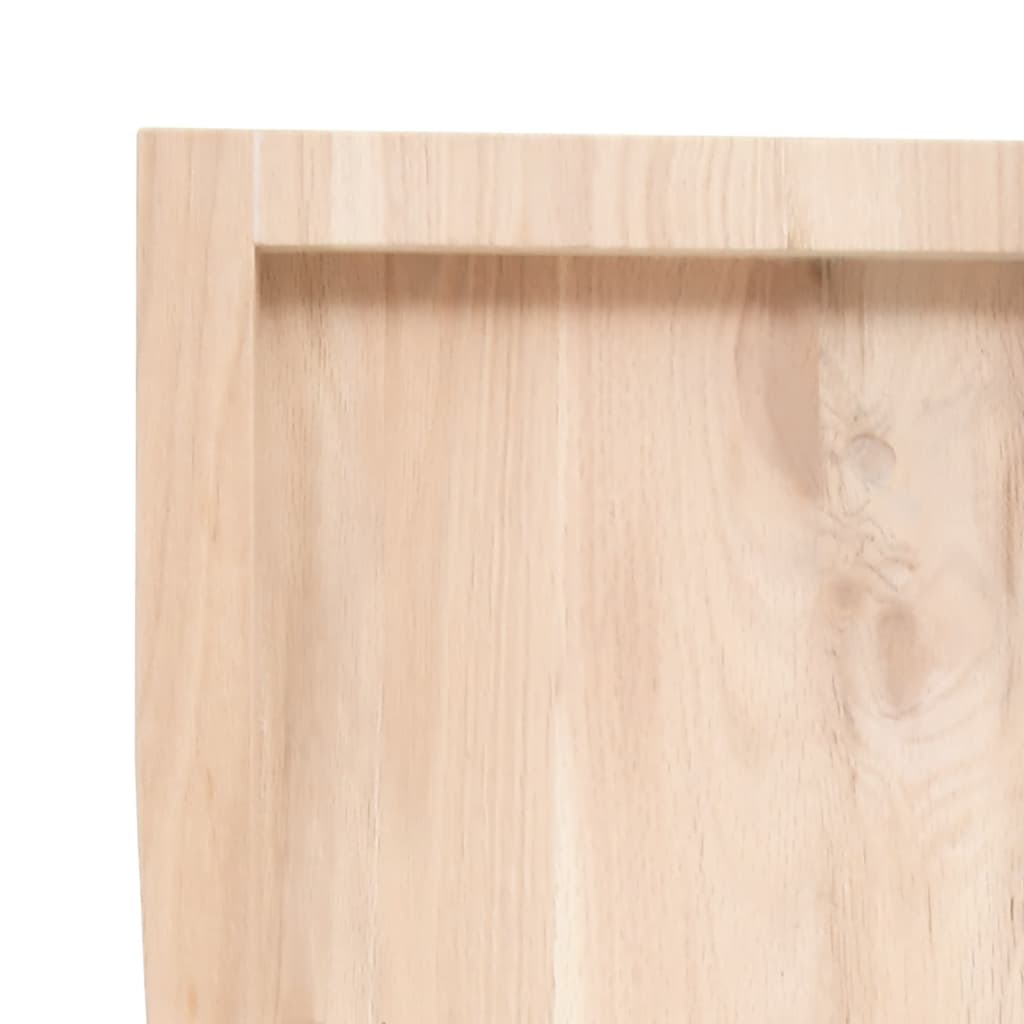 bordplade til badeværelse 40x40x(2-4) cm massivt træ ubehandlet