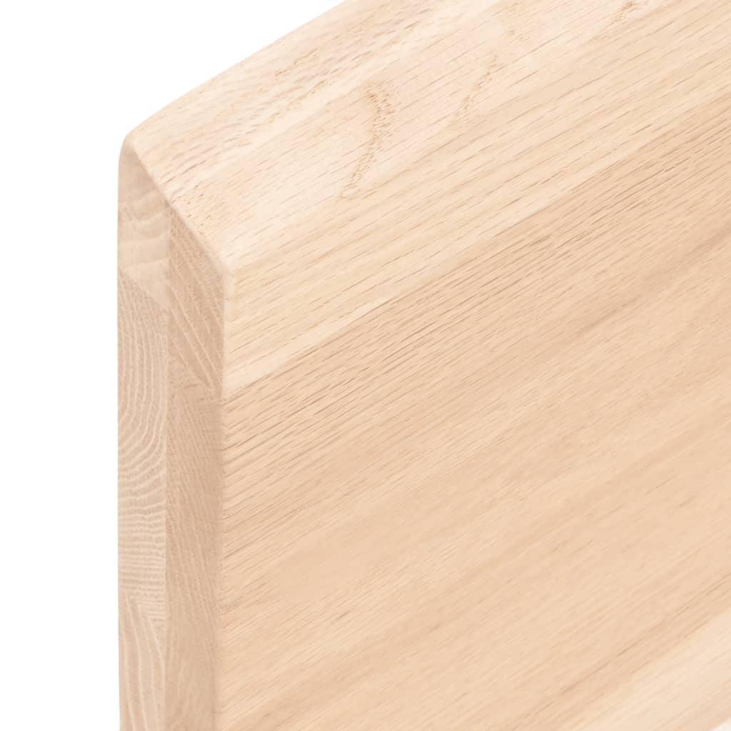 bordplade til badeværelse 40x40x(2-4) cm massivt træ ubehandlet