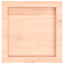 bordplade til badeværelse 40x40x(2-6) cm massivt træ ubehandlet