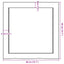 bordplade til badeværelse 40x40x(2-6) cm massivt træ ubehandlet