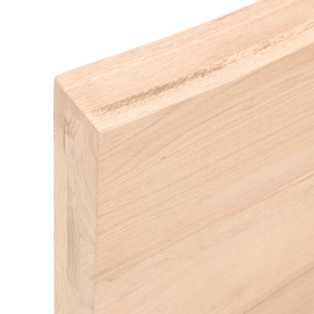 bordplade til badeværelse 40x50x(2-6) cm massivt træ ubehandlet