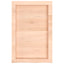 bordplade til badeværelse 40x60x(2-6) cm massivt træ ubehandlet