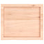 bordplade til badeværelse 60x50x(2-6) cm massivt træ ubehandlet