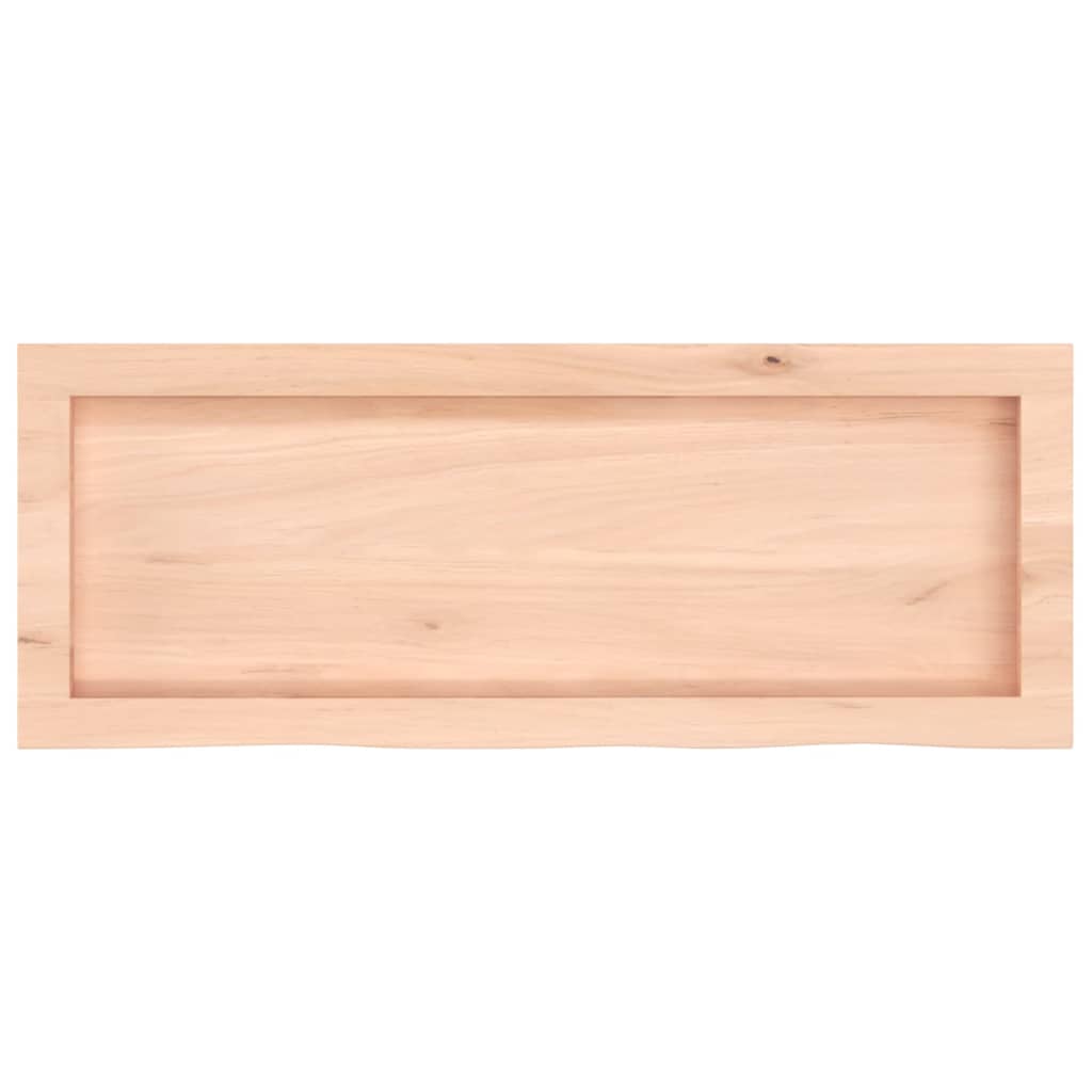 bordplade til badeværelse 80x30x(2-6) cm massivt træ ubehandlet