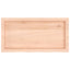 bordplade til badeværelse 80x40x(2-6) cm massivt træ ubehandlet