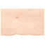 bordplade til badeværelse 80x50x(2-6) cm massivt træ ubehandlet