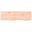 bordplade til badeværelse 100x30x2 cm massivt træ ubehandlet
