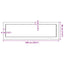 bordplade til badeværelse 100x30x(2-4)cm massivt træ ubehandlet