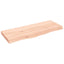 bordplade til badeværelse 100x40x(2-6)cm massivt træ ubehandlet