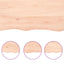 bordplade til badeværelse 100x50x(2-4)cm massivt træ ubehandlet