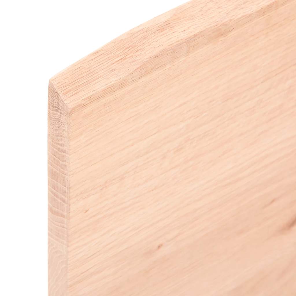 bordplade til badeværelse 100x60x2 cm massivt træ ubehandlet