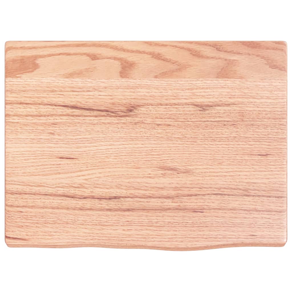 bordplade til badeværelse 40x30x2 cm massivt træ lysebrun