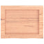 bordplade til badeværelse 40x30x(2-6) cm massivt træ lysebrun