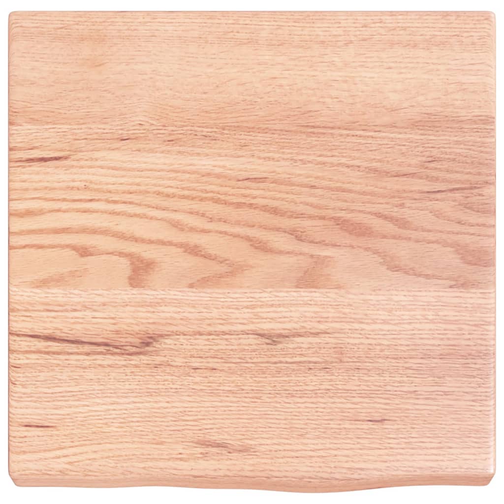 bordplade til badeværelse 40x40x(2-4) cm massivt træ lysebrun