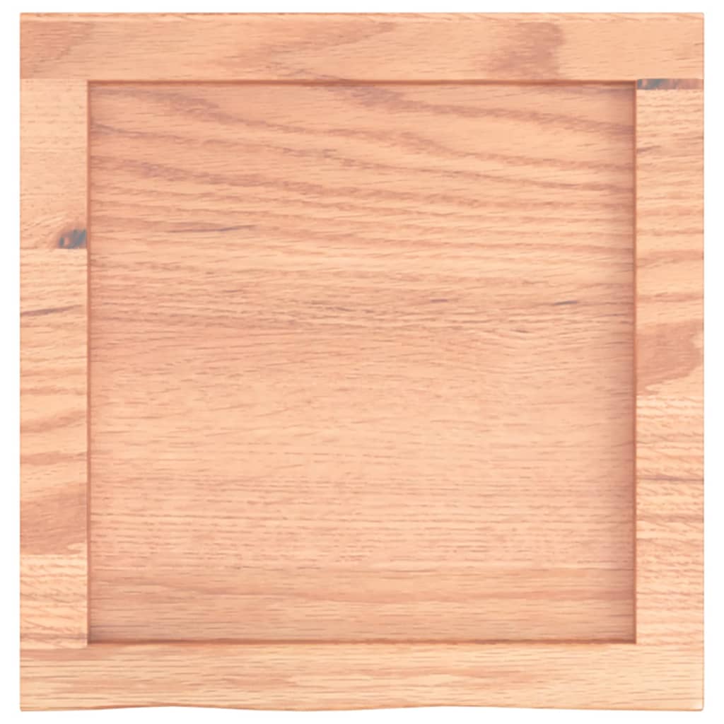 bordplade til badeværelse 40x40x(2-4) cm massivt træ lysebrun
