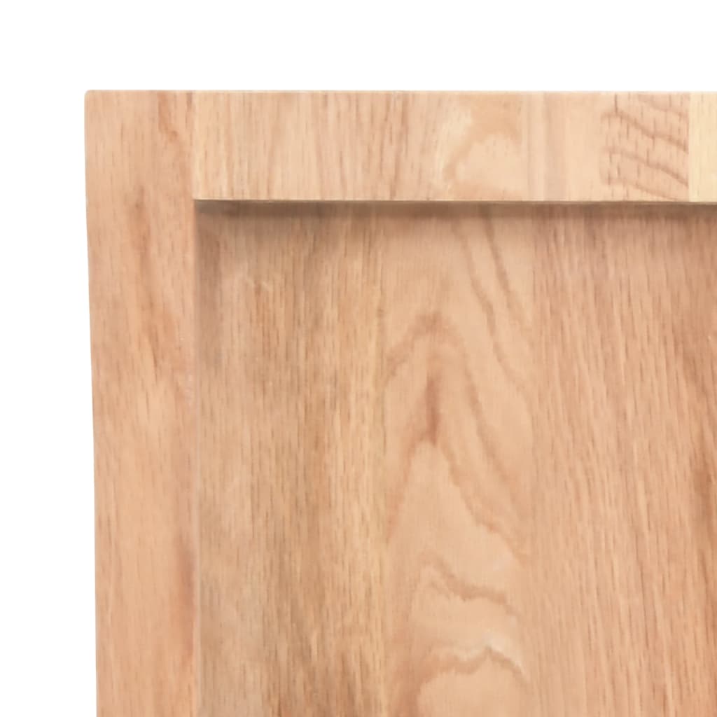 bordplade til badeværelse 40x60x(2-6) cm massivt træ lysebrun
