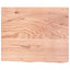 bordplade til badeværelse 60x50x(2-6) cm massivt træ lysebrun