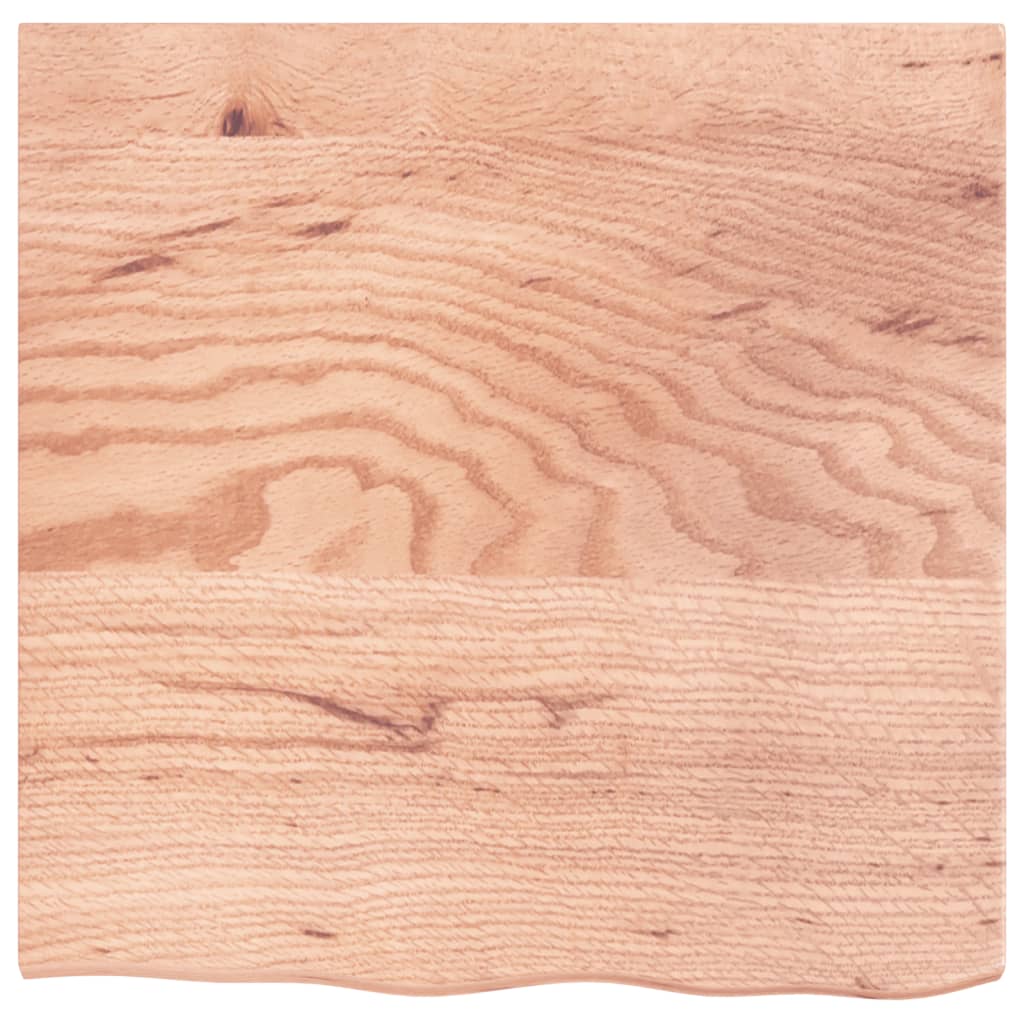 bordplade til badeværelse 60x60x2 cm massivt træ lysebrun